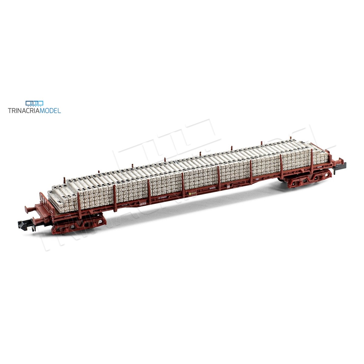 ARNOLD HN6503 - Carro pianale RENFE Tipo Rgs con carico di traverse in  cemento Ep.IV - Scala N